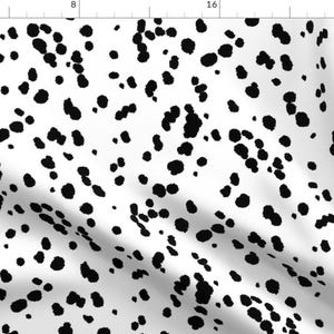 Dog Breed Fabric - Dalmatian Spots By Eclectic House - Dog Breed Dalmatian Spots Black White Cotton Fabric By The Yard With Spoonflower
