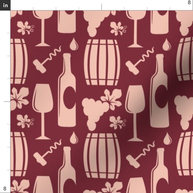 Wine Fabric Vino by Studiofibonacci Abstract Wine Cotton Etsy