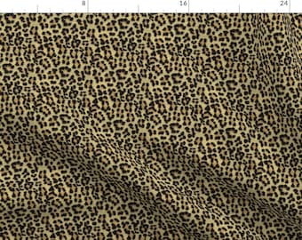 Faux Leopard Print Fabric - 2011 Leopard Print By Glimmericks - Abstract Leopard Animal Print Cotton Fabric By The Yard With Spoonflower