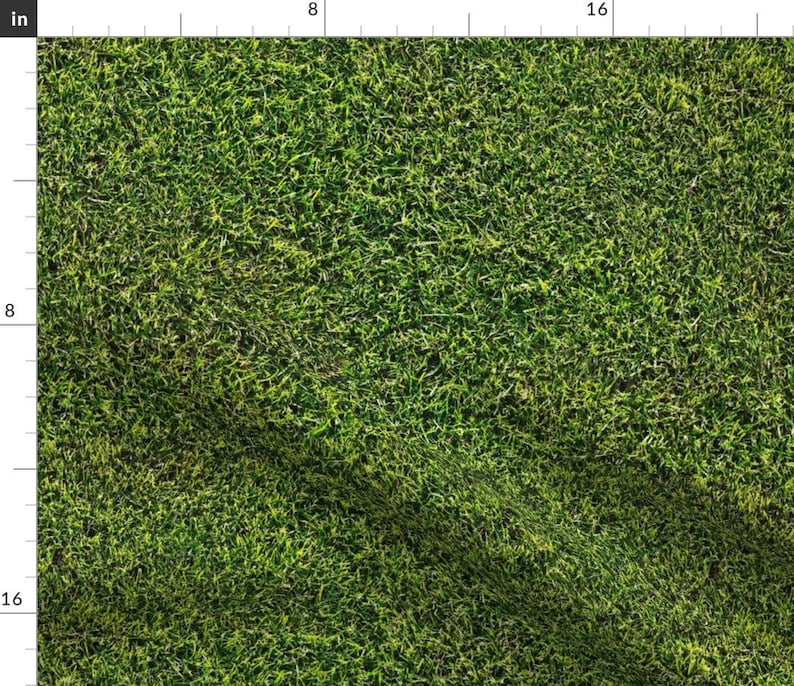 Grass Fabric Endless Lawn by Green Grass Etsy