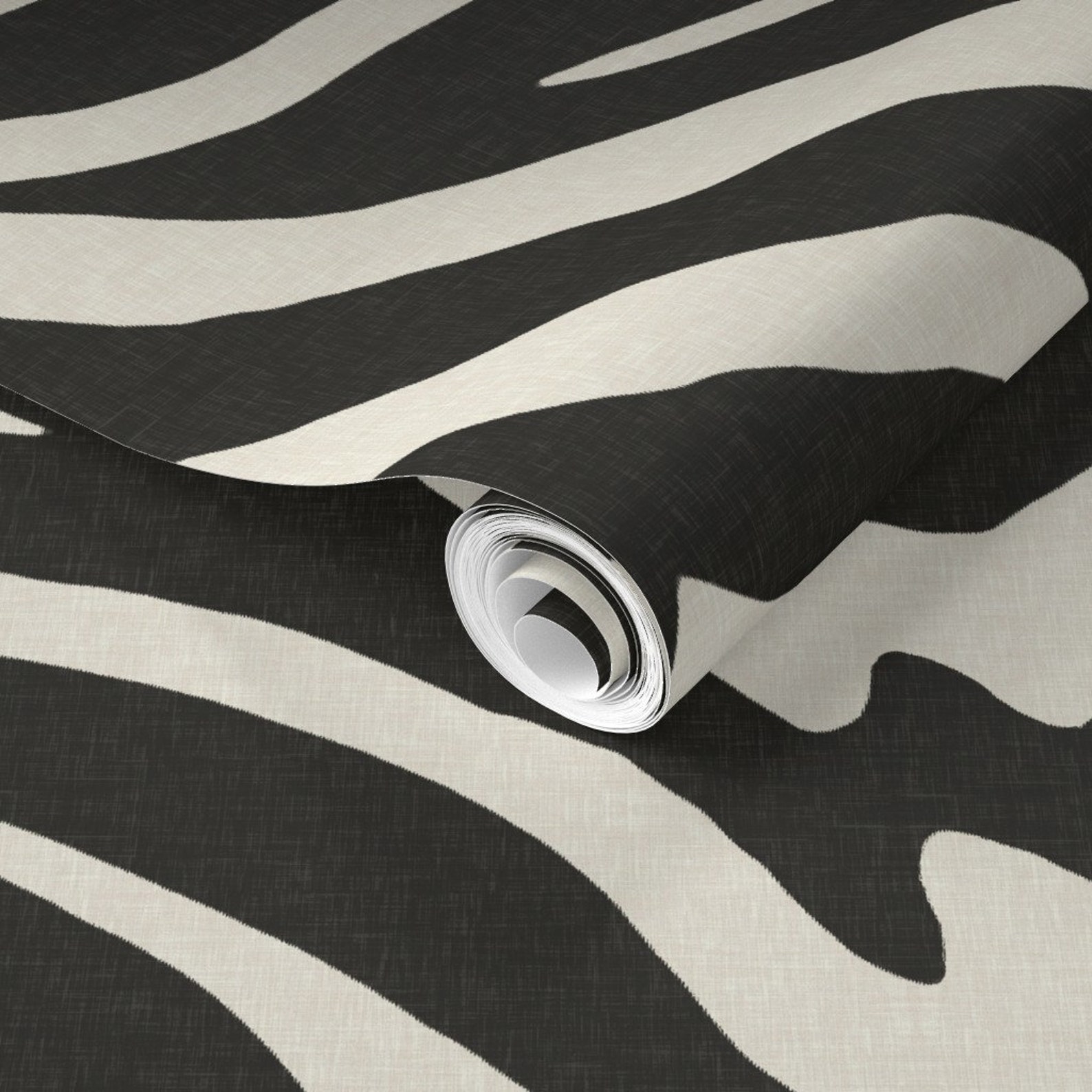 Zebra Wallpaper Zebra by Willowlanetextiles Black Beige - Etsy
