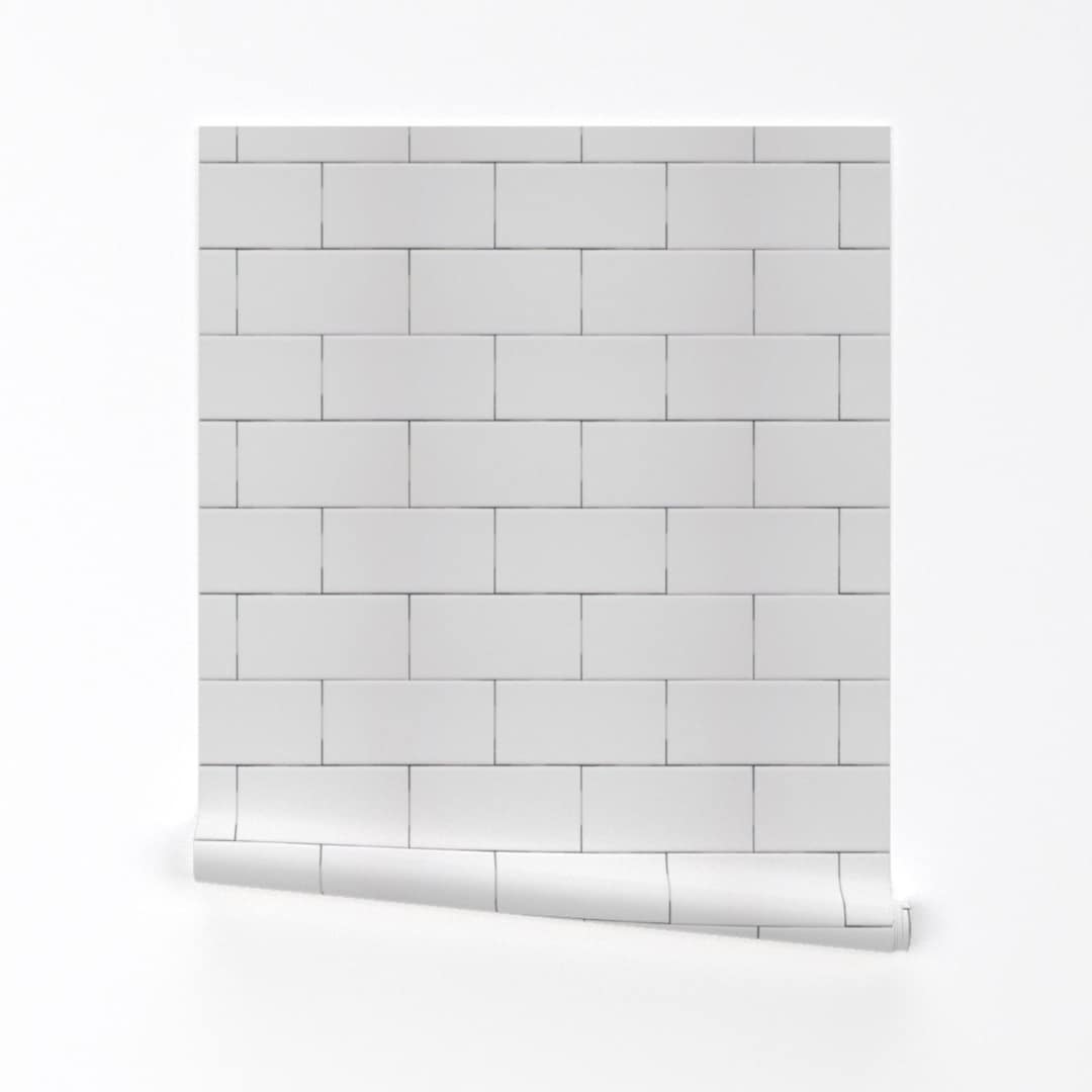 Subway Tile Wallpaper Subway Tile by Littlerhodydesign Subway Tile ...