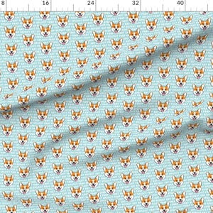 Pembroke Welsh Corgi Fabric - Corgi (Eat Sploot Frap Repeat) Blue By Littlearrowdesign - Corgi Cotton Fabric by the Yard With Spoonflower image 2