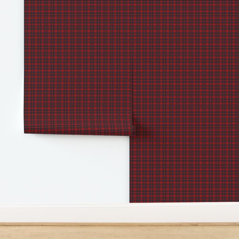 Scottish Wallpaper - Plaid Tartan By Lilyoake - Scottish Highlands Custom Printed Removable Self Adhesive Wallpaper Roll by Spoonflower image 4