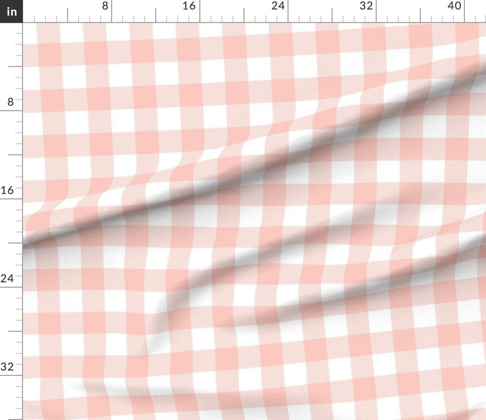 Buffalo Check Fabric Buffalo Check in Blush Pink and White Etsy