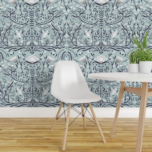 Art Nouveau Peel and Stick Wallpaper - Folk Art Nursery Pollinators Pollination  - Removable Wall Decor Art - Pollinators by scarlet_soleil
