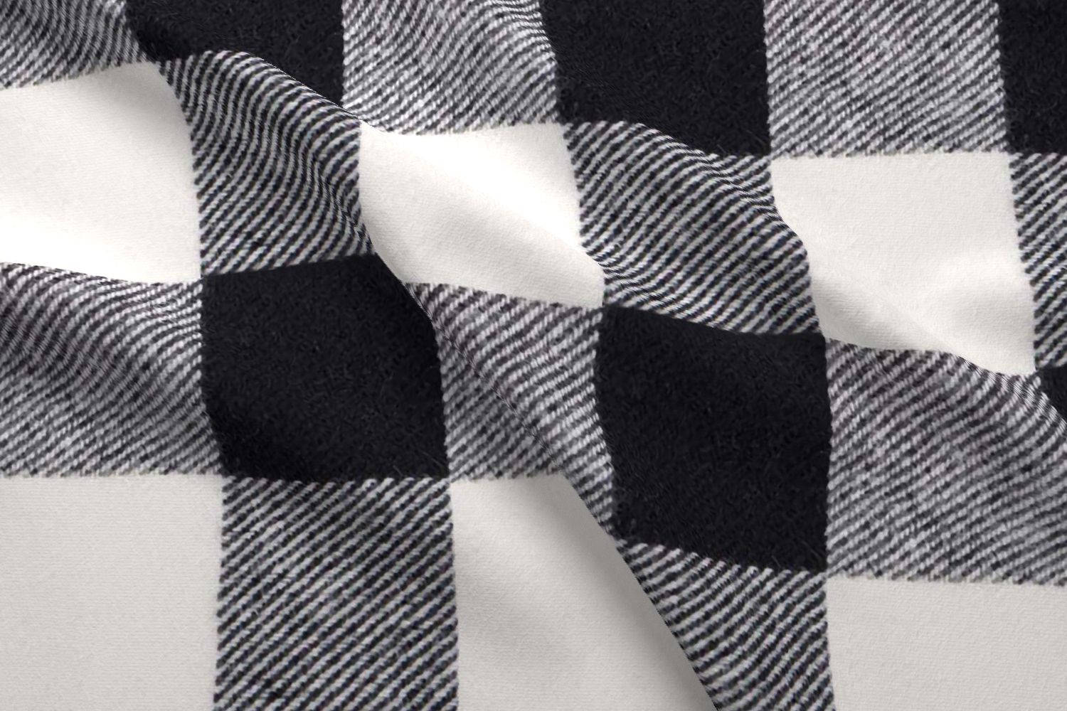 Cream and Black Buffalo Check Fabric Buffalo Check In Ebony Etsy