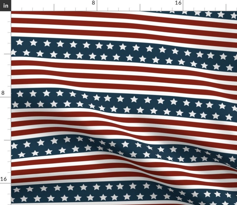American Flag Fabric American Flag Stripes by Etsy