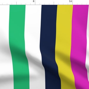 Cabana Stripe Colorful Rainbow Fabric - Cabana Stripe 6 By Danika Herrick - Cabana Stripe Cotton Fabric By The Yard With Spoonflower