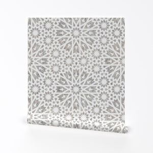 Carta da parati marocchina - Tangier Moroccan Sand di Schatzibrown - Rotolo di carta da parati autoadesiva rimovibile stampata personalizzata marocchina di Spoonflower