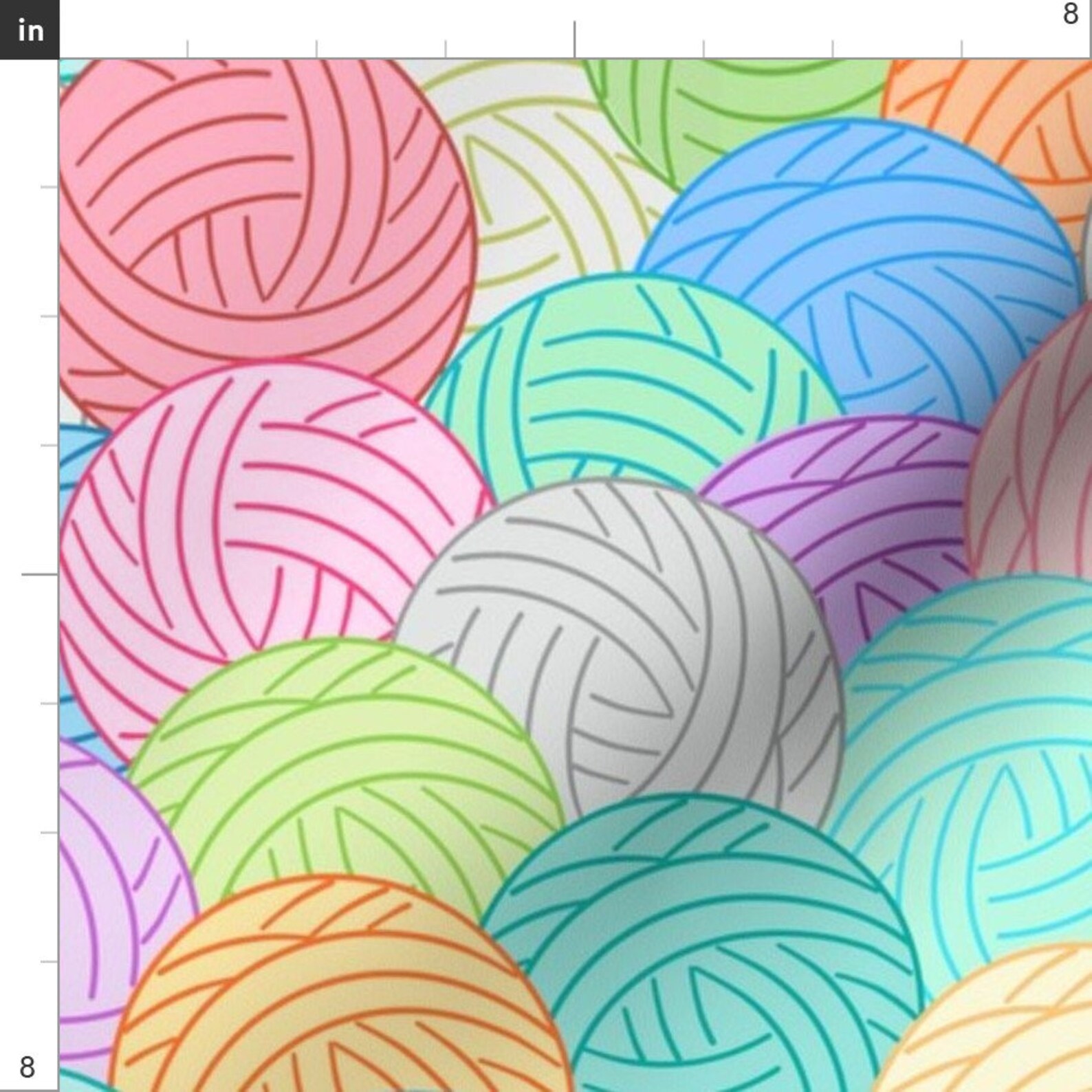 Yarn Balls Fabric Balls of Yarn Multi by Designed by Debby Etsy