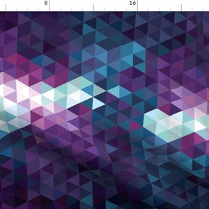 Purple Geometric Fabric - Stormy Skies Triangle Geometric By Electrogiraffe - Purple Geometric Cotton Fabric By The Yard With Spoonflower