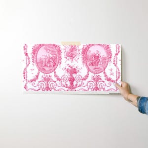 Rococo Pink Floral Removable Peel and Stick Wallpaper - Country Damask ...