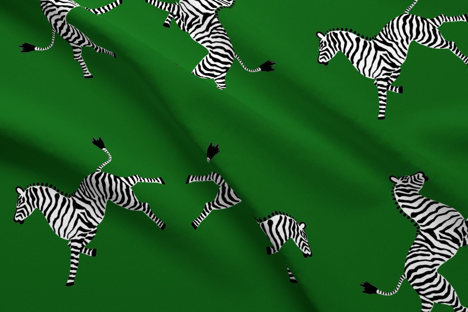 Zebra Fabric Zebra Lt Green By Danika Herrick Zebra Green | Etsy