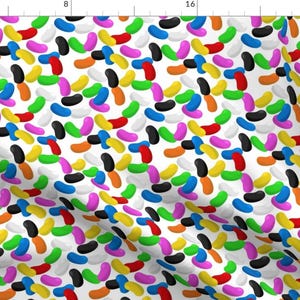 Jelly Beans Fabric - Jelly Beans By Mystikel - Jelly Beans Colorful Candy Rainbow Cotton Fabric By The Yard With Spoonflower