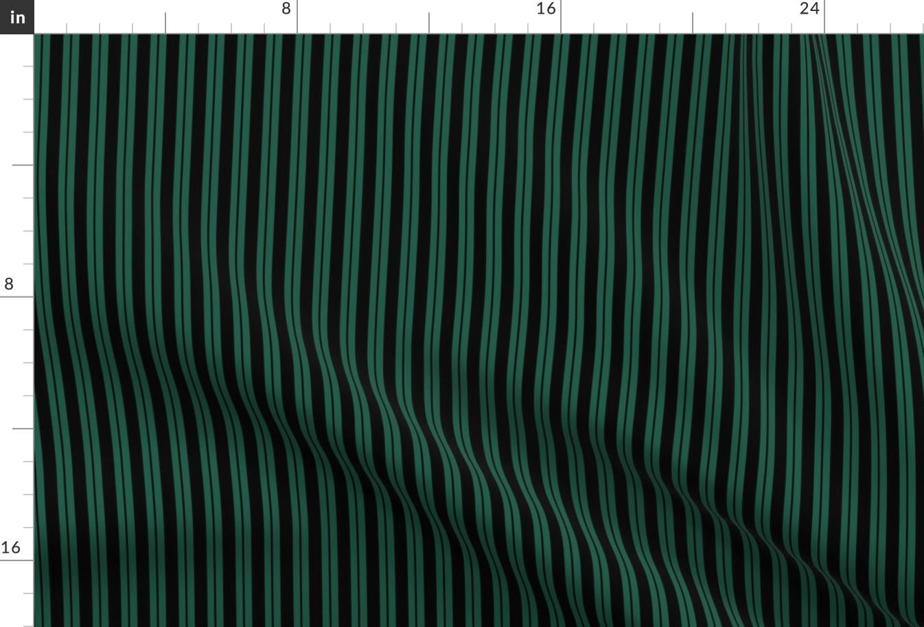 Haunted Fabric - Haunted by mountainflowr - Eco Friendly Green Black Gothic Dark Halloween Stripes Emerald Fabric by the Yard by Spoonflower