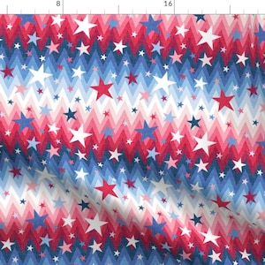 Stars And Stripes Patriotic Fabric - 4th Of July Patriotic By Veritymaddox - Red White And Blue Cotton Fabric By The Yard With Spoonflower