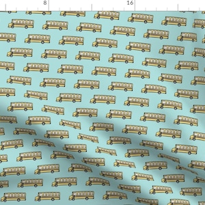 School Bus Fabric - School Bus Fabric By Littlearrowdesign - School Bus Kids Children&#39;s Fabric Cotton Fabric By The Yard With Spoonflower