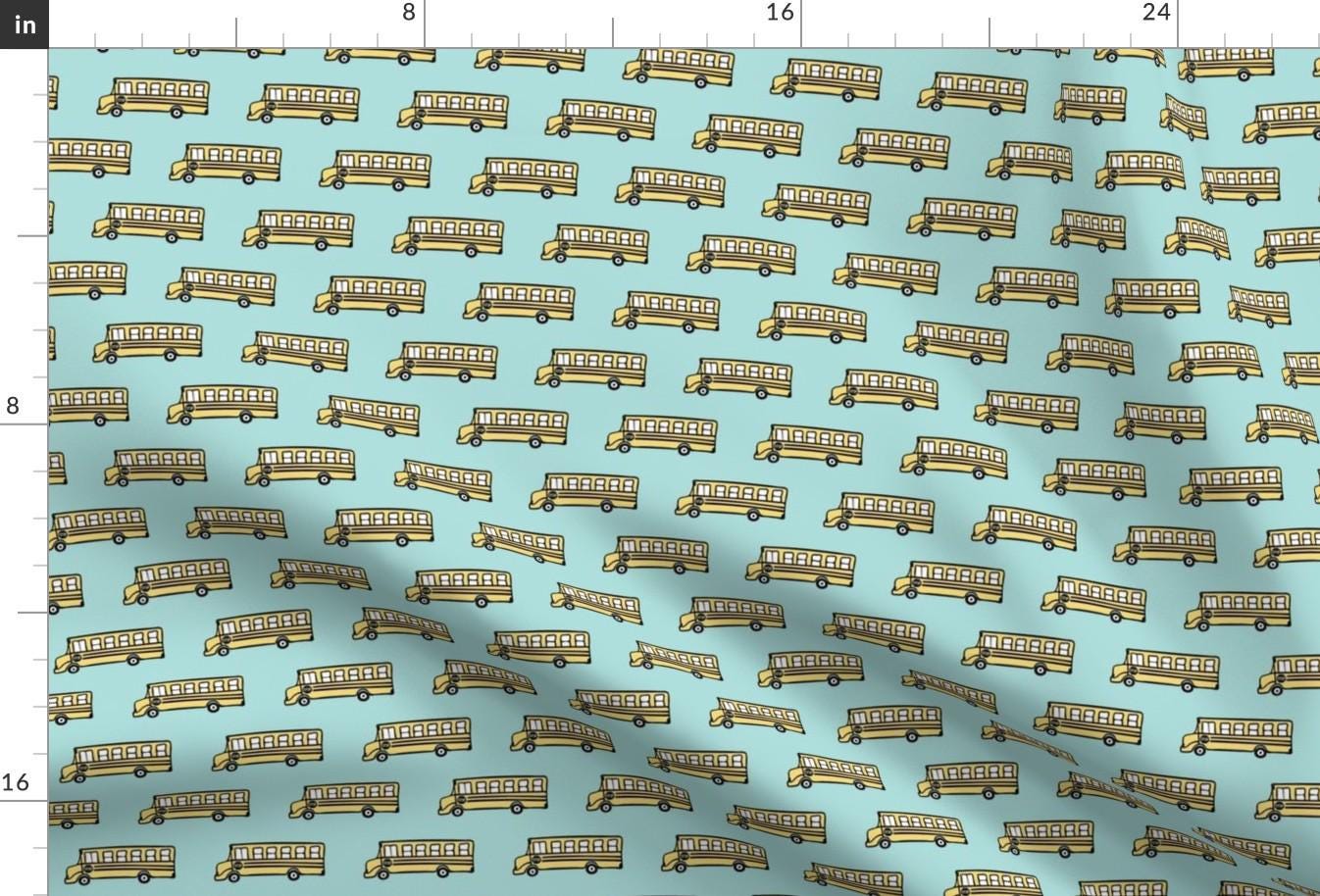 School Bus Fabric - School Bus Fabric by Littlearrowdesign - School Bus ...
