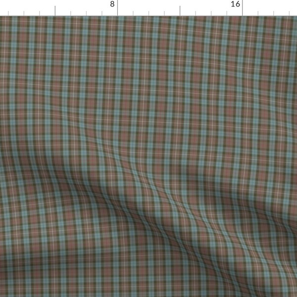 Fraser Fabric - 1/3 Scale Fraser Hunting Weathered Tartan By Weavingmajor - Fraser Plaid Gingham Cotton Fabric By The Yard With Spoonflower