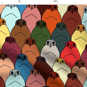 Dog Noses Colorful Illustration Fabric - Dog Noses By Mongiesama - Dog Lover Pets Red Blue Green Cotton Fabric By The Yard With Spoonflower