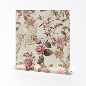 Vines Wallpaper - Climbing Passiflora By Utart - Passionflower Vines Custom Printed Removable Self Adhesive Wallpaper Roll by Spoonflower
