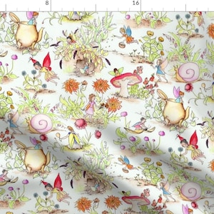 Watercolor Fairies Fabric - Whimsical Watercolor Fantasy Creatures Fairies By Blairfully Made - Cotton Fabric By The Yard With Spoonflower