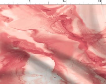Pink Watercolor Fabric -Large Scale Watercolor Blush By Willowlanetextiles- Abstract Watercolor Cotton Fabric By The Yard With Spoonflower