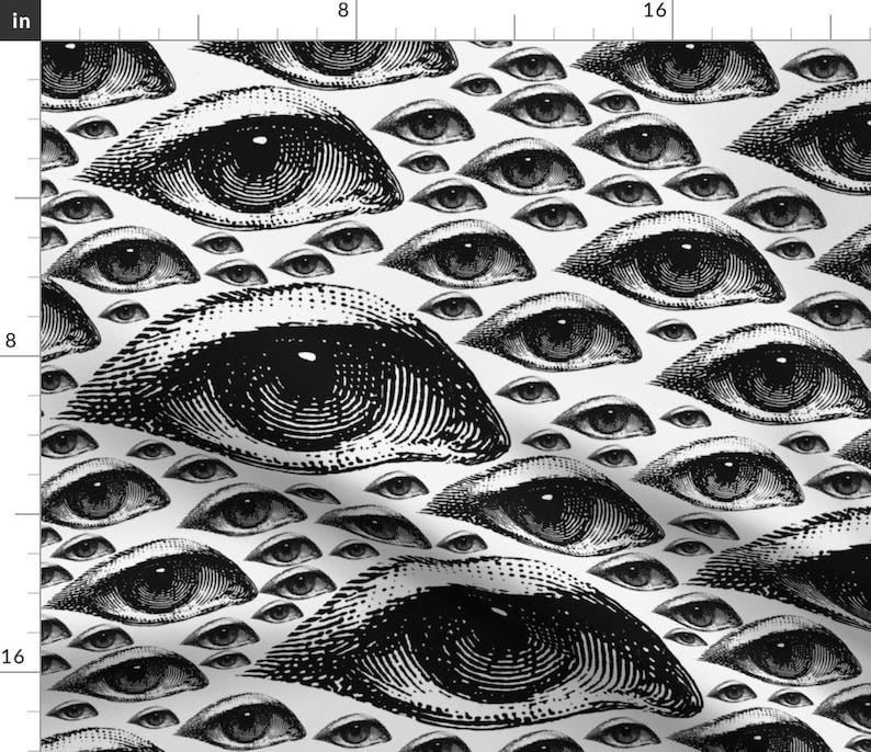 Eyes Fabric Eye Eye Eye by Hollycejeffriess Eyes Print Etsy