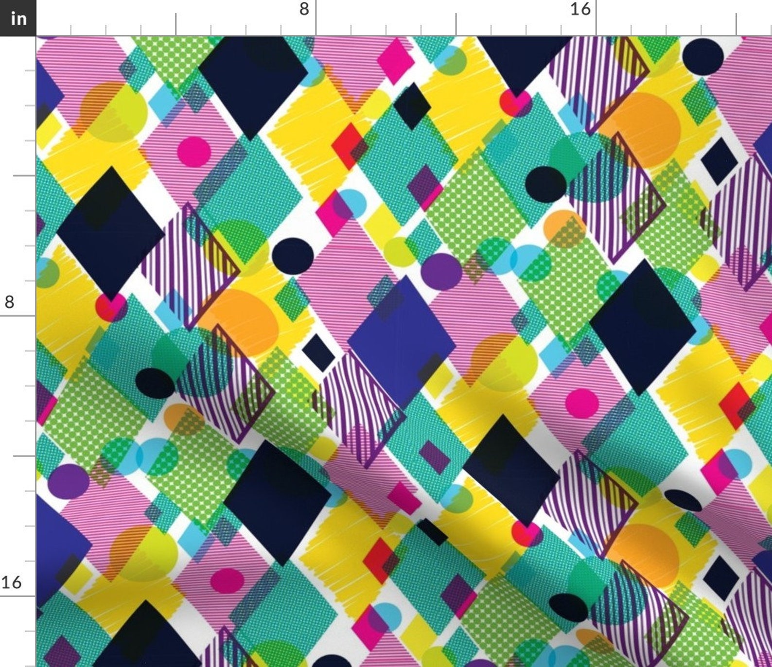 Geometric Fabric Geo Brights By Samossie Geometric Etsy