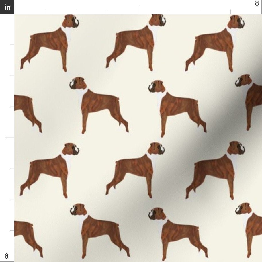 Tan Brown Boxer Dog Fabric Dogs Boxer Cute Dog Pet Dogs Etsy