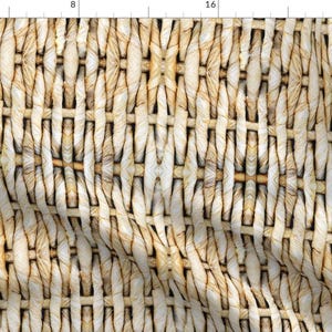 Faux Woven Fabric - Basketweave Texture by thewellingtonboot - Natural Weave Straw Look Basket Basketweave Fabric by the Yard by Spoonflower
