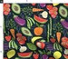 Food Fabric - Farm Fresh - Charcoal Black By Heatherdutton - Vegetable Fruit Produce Food Kitchen Cotton Fabric By The Yard With Spoonflower