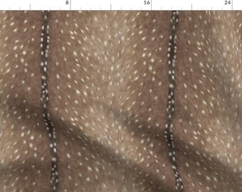 Deer Hide Fabric - Deer Hide In Taupe By Willowlanetextiles - Woodland Country Chic Deer Hide Cotton Fabric By The Yard With Spoonflower