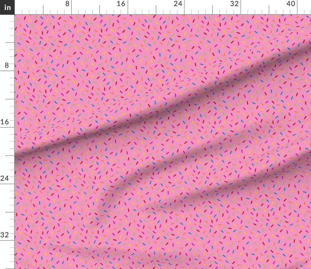 Ice Cream Sprinkles Fabric Sprinkles Strawberry by Modgeek Etsy