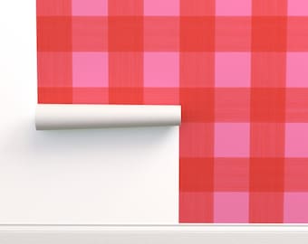 Red Green Check Stripe Country Plaid Tartan Wallpaper border Home Wall Decor Red Green Check Stripe Country Plaid Tartan Wallpaper border Home Wall Decor