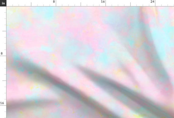 Tie-Dye Fabric - Pastel Cloud Tie-Dye By Corasofia - Tie-Dye Easter Pale Pink Blue Yellow Muted Cotton Fabric By The Yard With Spoonflower