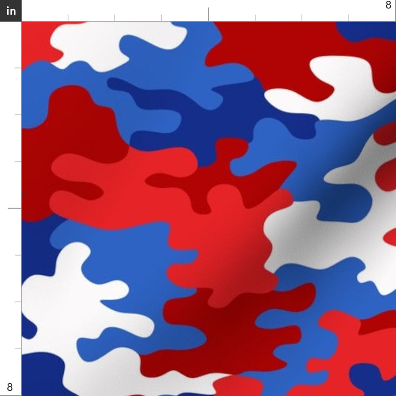 Red White And Blue Camo Fabric Patriotic USA Camo 4th Of Etsy