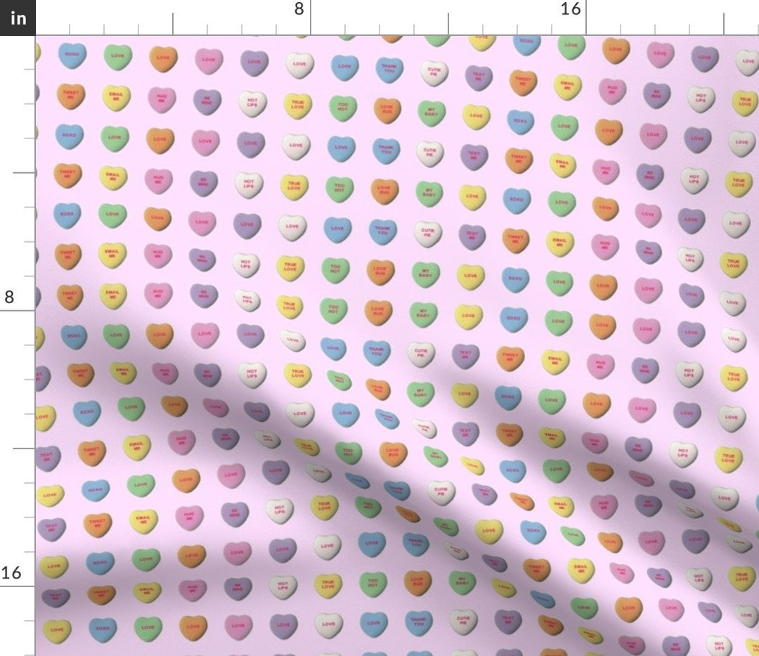 Modern Candy Hearts Fabric Candy Hearts by Gasponce Etsy