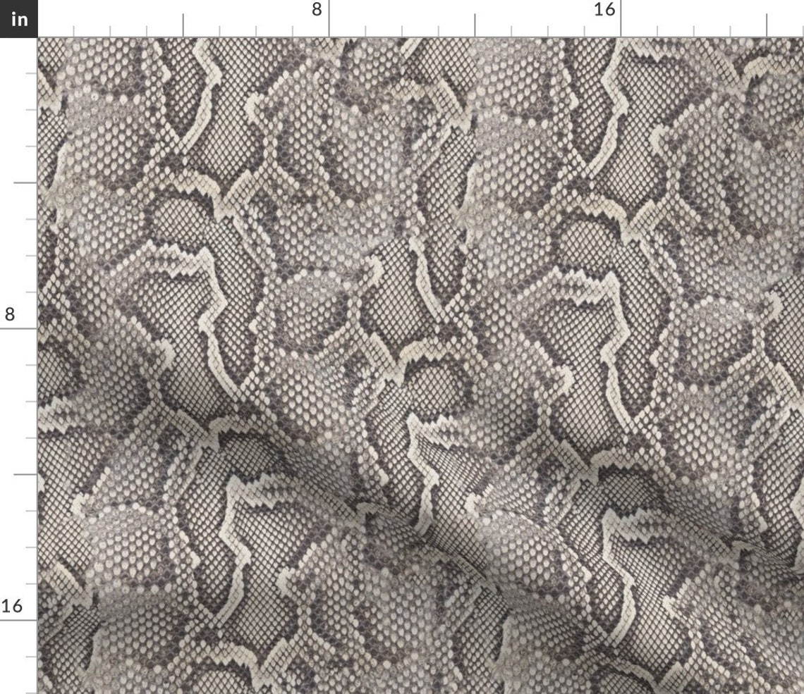 Python Snake Skin Animal Pattern Fabric Python Gray by - Etsy