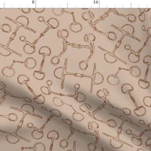 Snaffle Bits Fabric - Equestrian Snaffle Bits by 3rittanylane - Horses Equestrian Horse Lovers Fabric by the Yard by Spoonflower