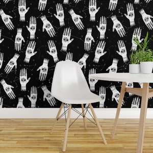 Palmistry Wallpaper Palmistry Palm Hand Mystic Black by - Etsy