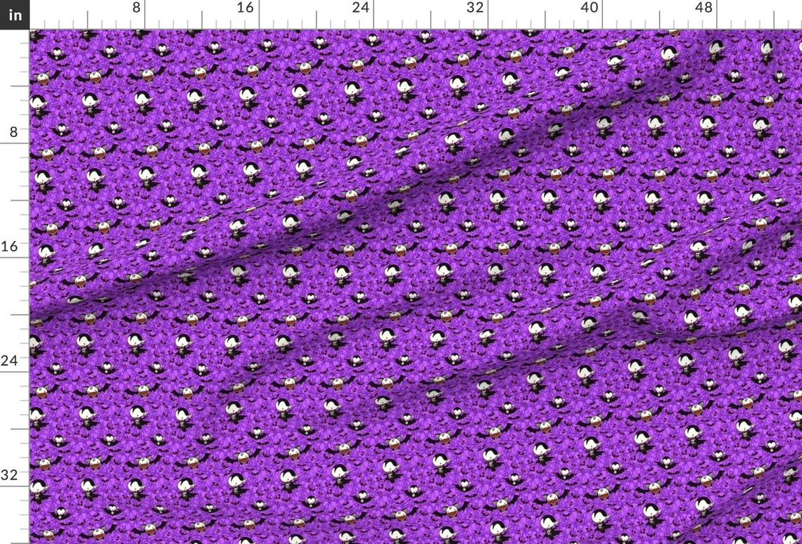 Purple Vampire Fabric - Vampies 2 by Jadegordon - Halloween Vampires ...