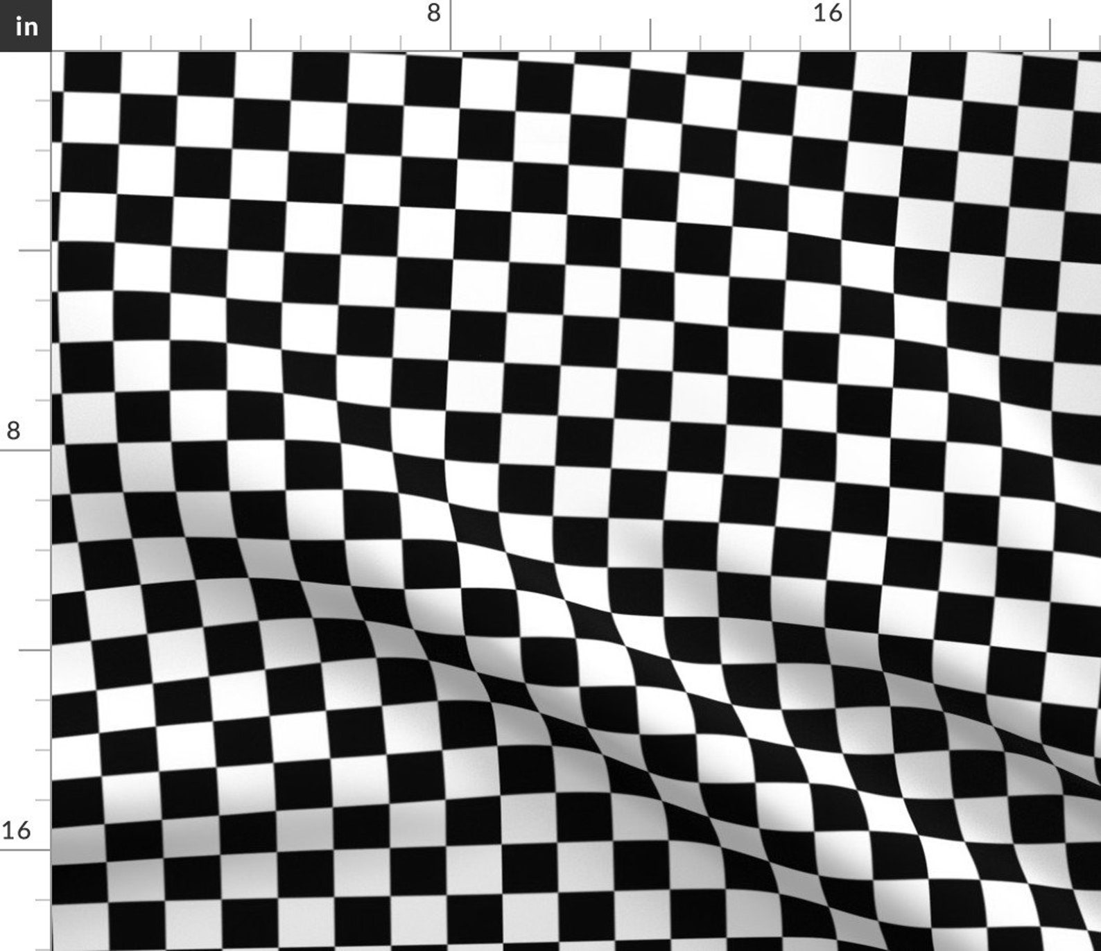 Black and White Check Fabric Checker by Vo_aka_virginiao - Etsy