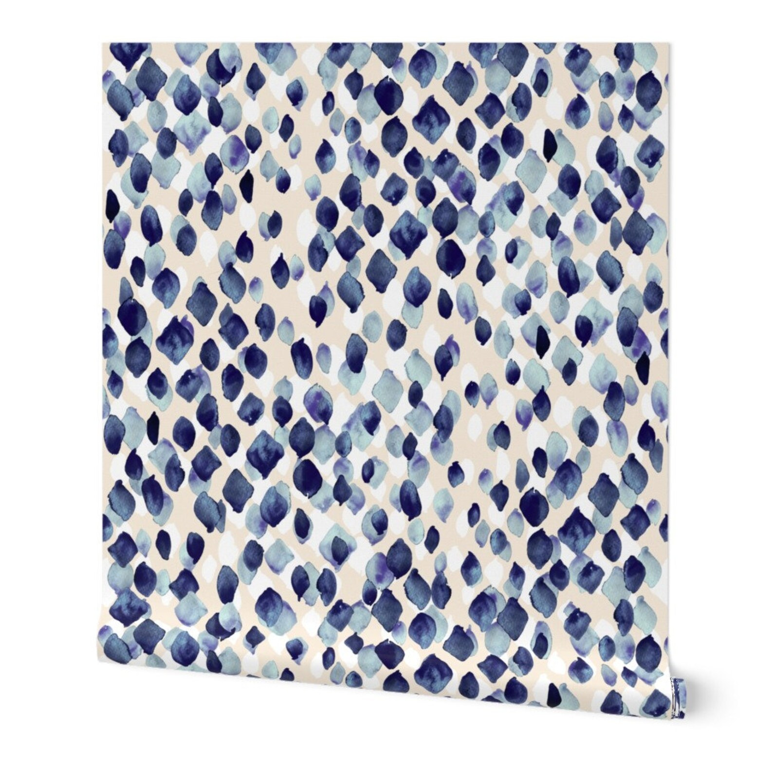 Indigo Blue Wallpaper Indigo Rain by Crystal Walen Indigo Etsy