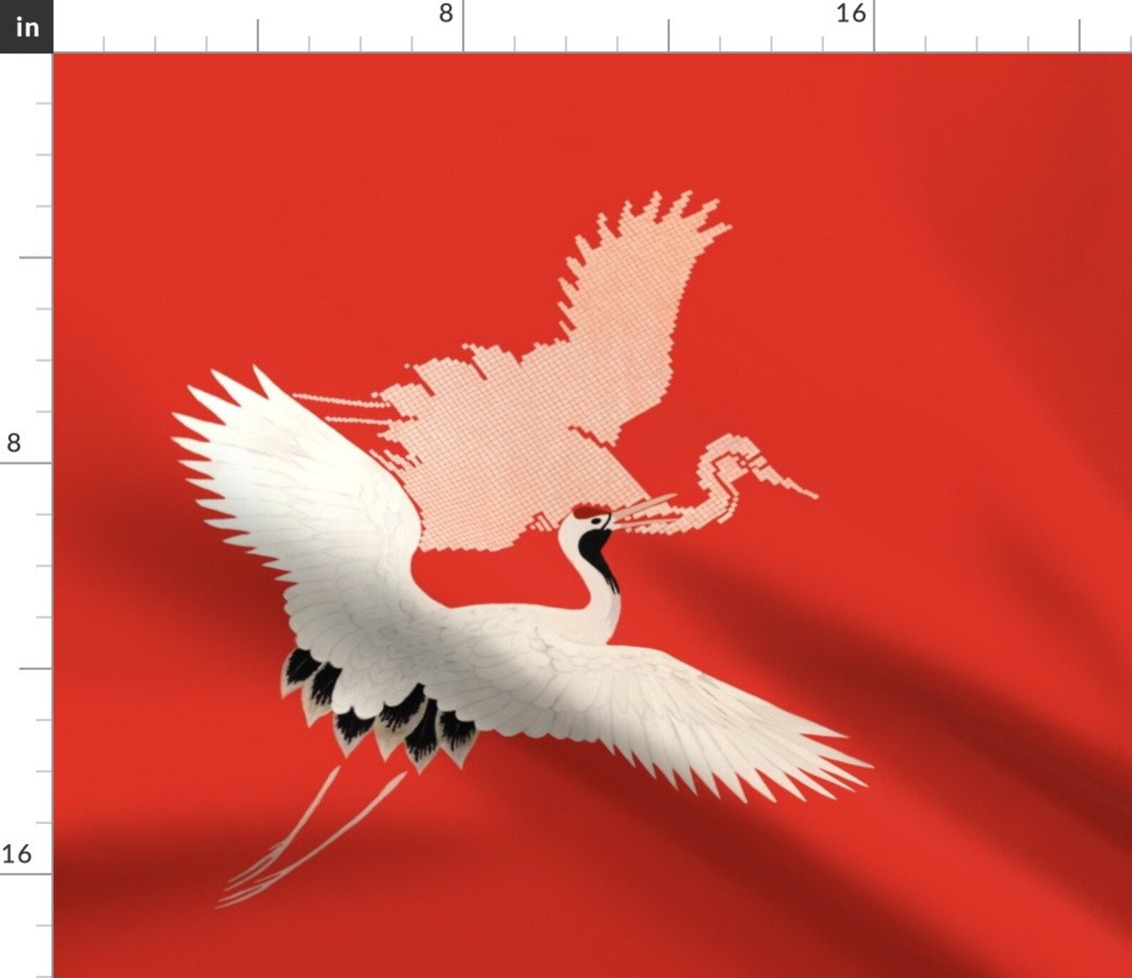 Heron Floral Pattern Print Hooded Blanket