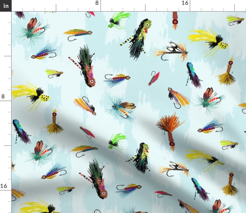 Fly Fishing Fabric Fly Lures by Rousehousedesign Fly Etsy