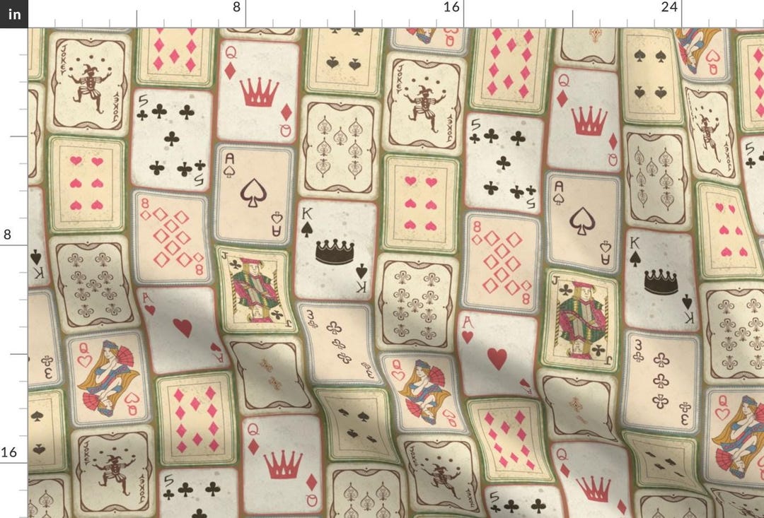 Vintage Fabric - Antique Playing Cards by Nicoledawnstudio - Art Deco ...
