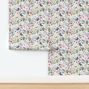 Birds Wallpaper - Lucid Dreams Miss Mystic - Large By Zoe Ingram - Bird Custom Printed Removable Self Adhesive Wallpaper Roll by Spoonflower image 4