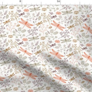 Dragonfly Fabric - Dragonflies By Adehoidar - Dragonfly Cotton Fabric By The Yard With Spoonflower